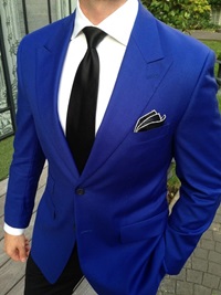 A royal blue color suit on rent on rent in Jaipur, India