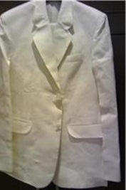 a white color  linen-club coat on rent in Jaipur, India