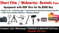 Short Film Equipment dop pune album song dop shoot on rent in Pune, India