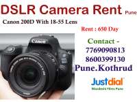 Canon 200D  DSLR Camera On Rent Pune | DSLR Camera on rent in Pune, India