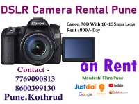 Canon 70D With 18-135mm USM DSLR Camera On Rent Pu on rent in Pune, India